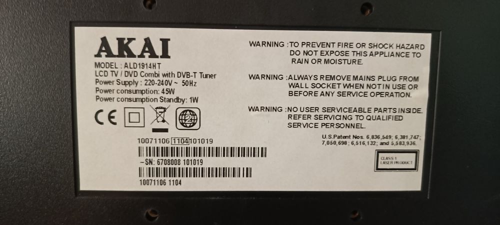 Telewizor Akai 19 cali z dvd