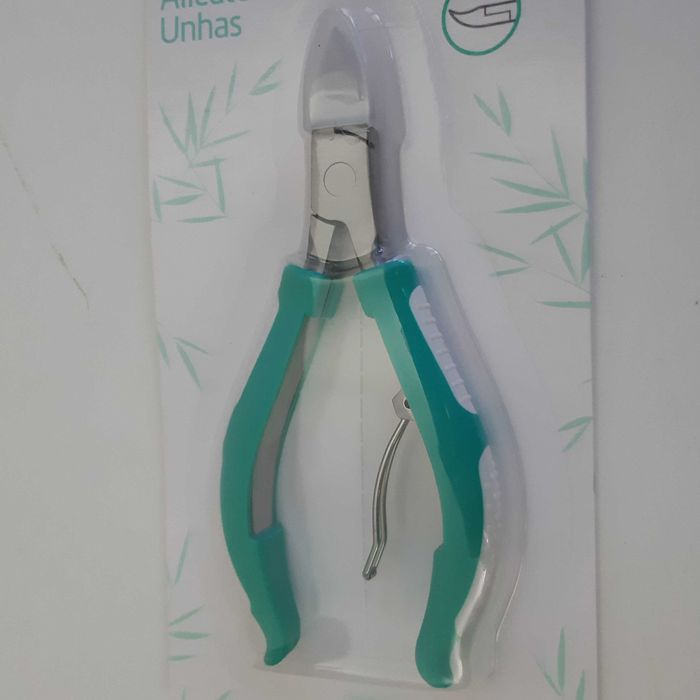 Alicate Corta Unhas Novo Ponta Curva Aço Inoxidável Cabo Ergonómico