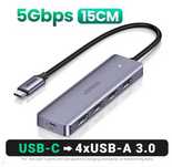 USB hub Ugreen CM219 15cm USB-A/C to 4*USB 3.0 Юсб хаб розгалужувач