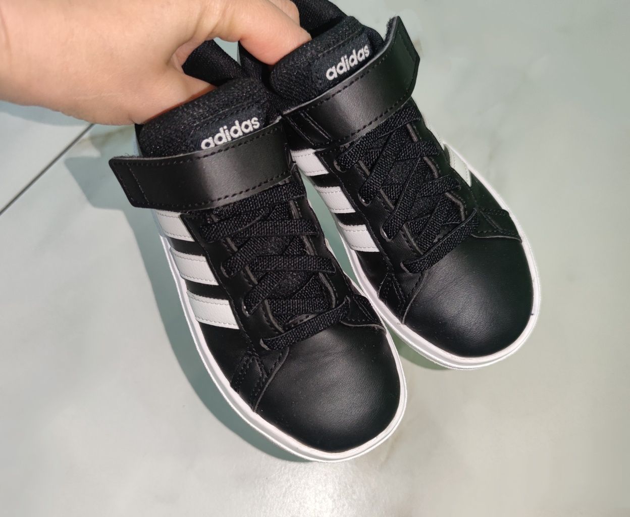 Черные кеды кроссовки Adidas GRAND COURT 28 (17,5см)