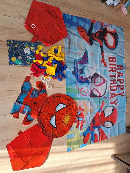 Zestaw na urodziny, dekoracje na urodziny balony Spiderman