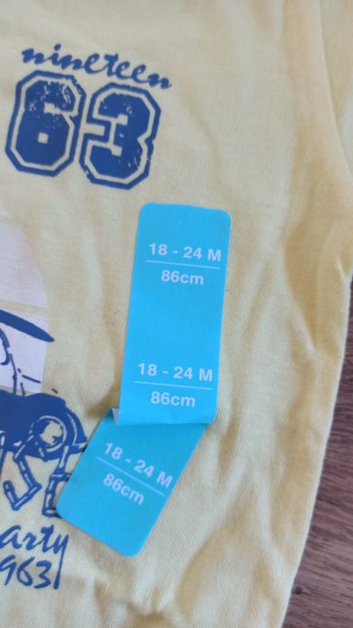 Nowe bluzku Primark Early Days 18-24 miesiące