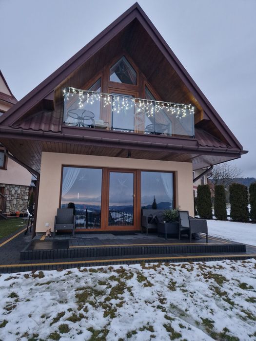 Domek z balią z areomasażem z widokiem na j. Czorsztyńskie