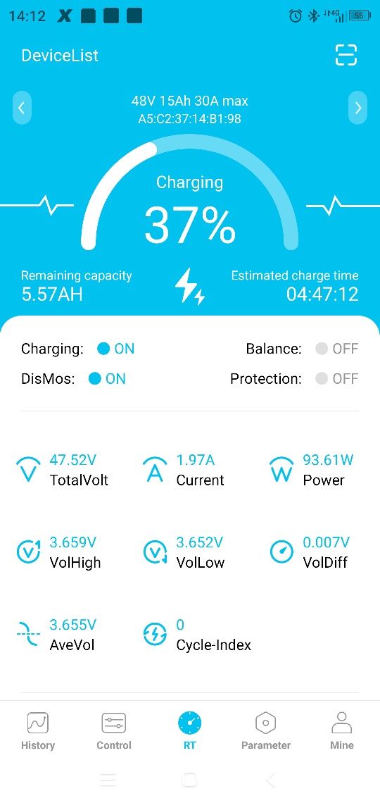 Bateria bidonowa rower elektryczny ebike 48V 15Ah