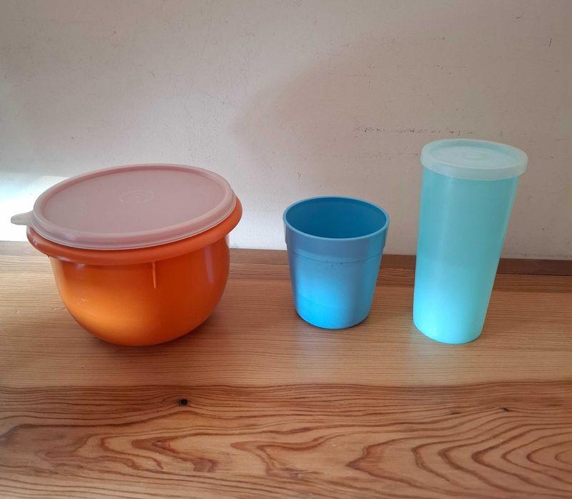 Tupperware - Copo, Copo alto com tampa e Tigela Redonda