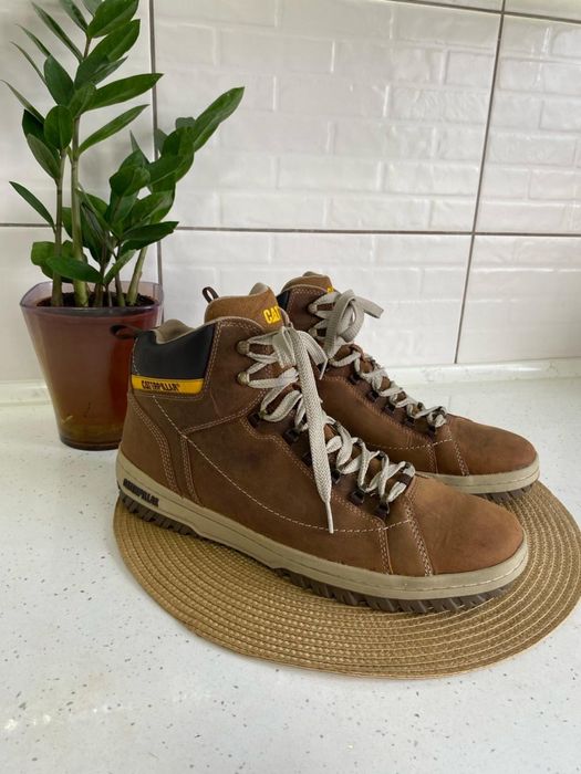 Чоловічі черевики Caterpillar Apa Hi. Ботинки кожание шкіряні CAT 46р