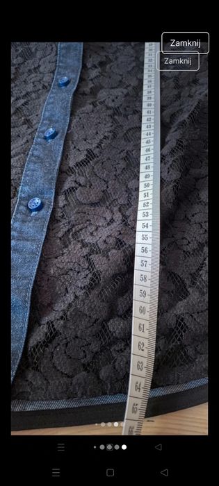 Koszula jeansowa z koronką