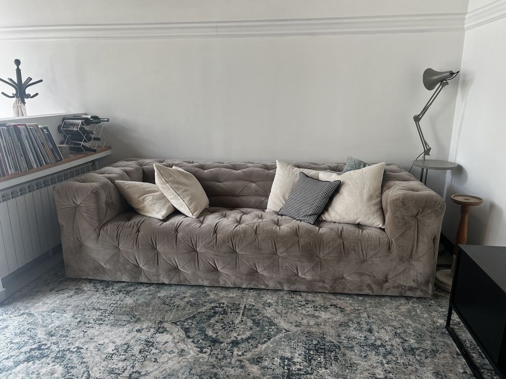 Sofa typu chesterfield - pikowana