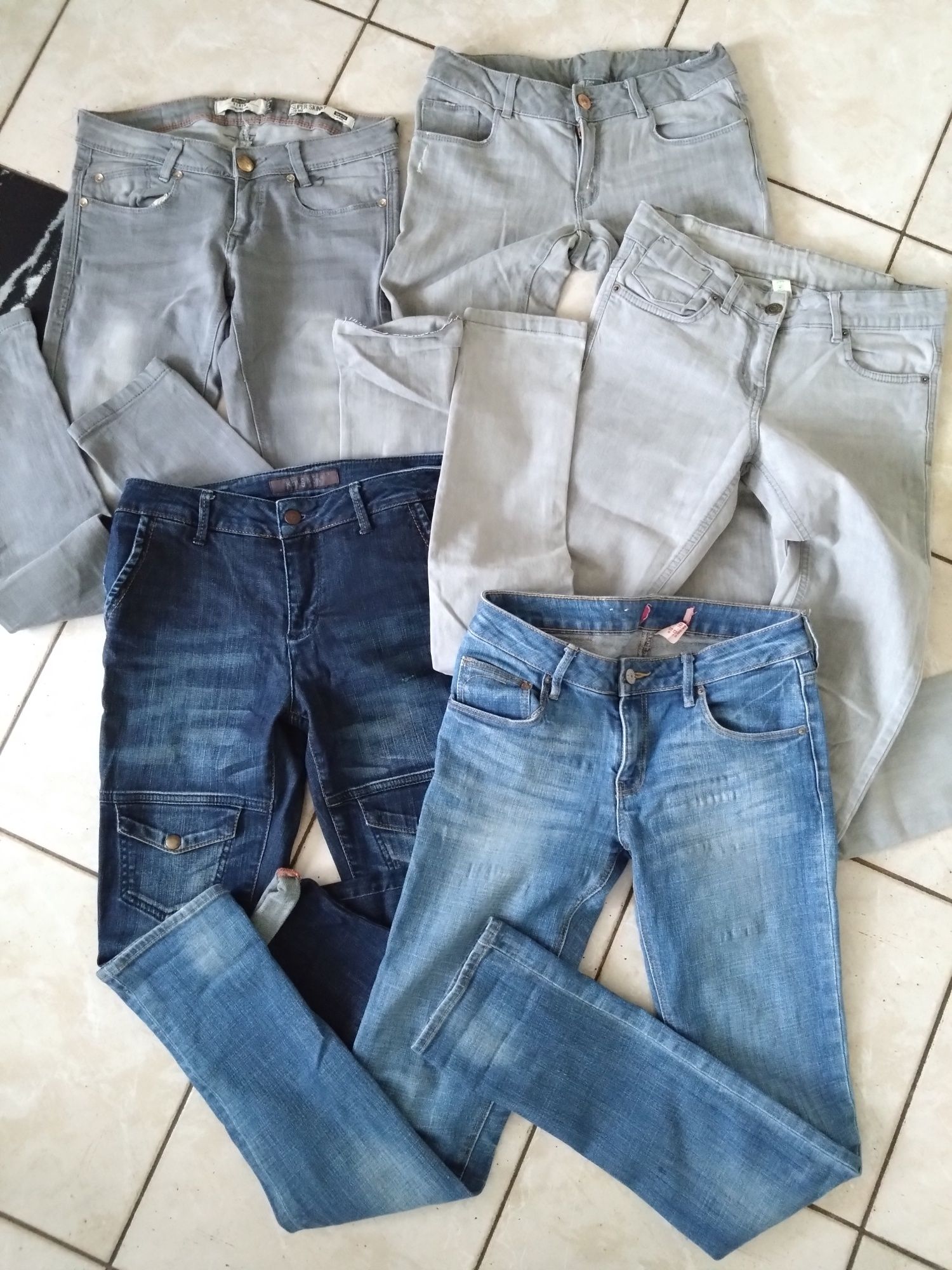 Jeansy 5 par skinny r. 34
