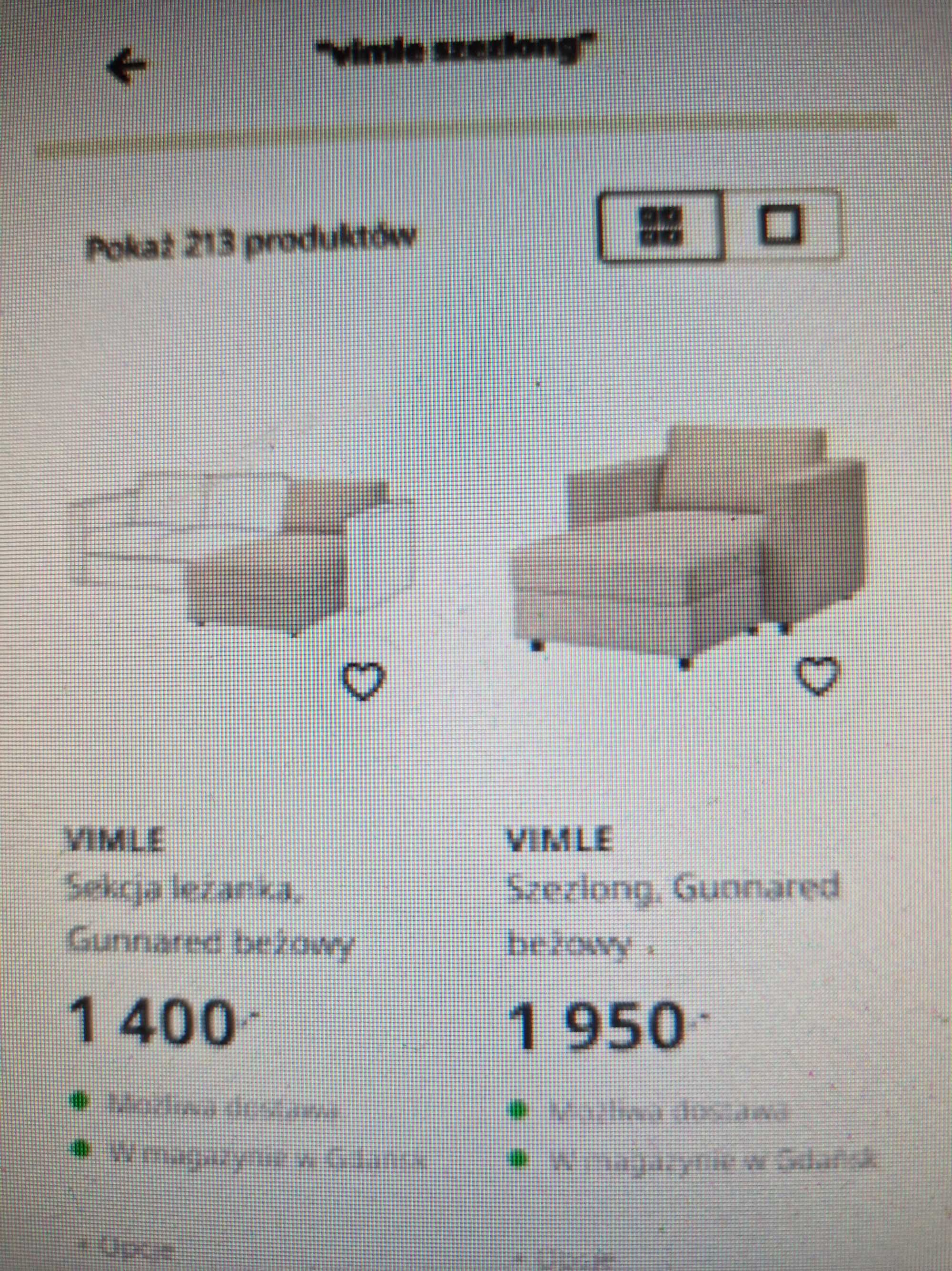 Nowy szezlong leżanka Ikea VIMLE - 1/5 ceny sklepowej