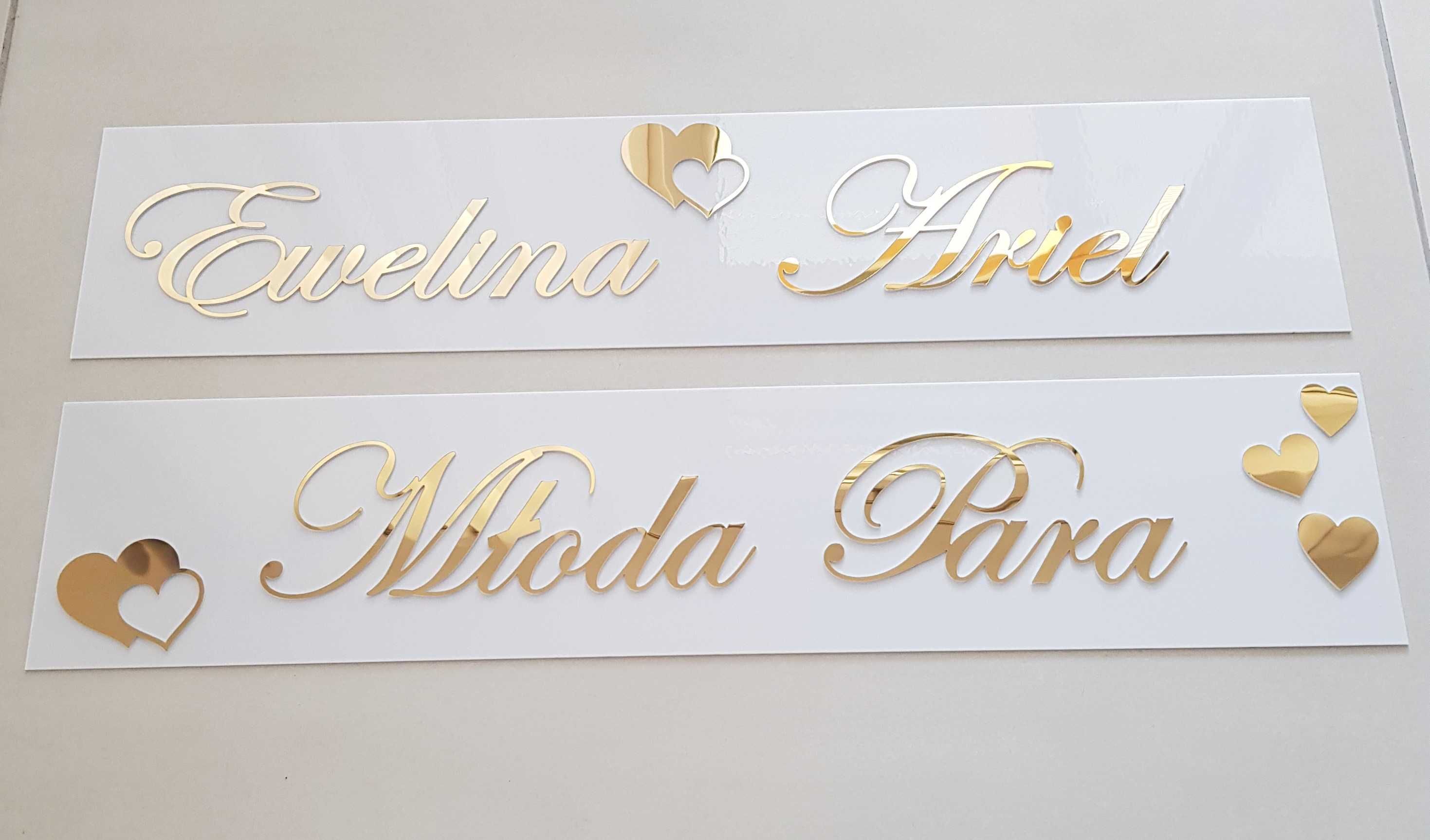 Tablica rejestracyjna ślubna, personalizowana