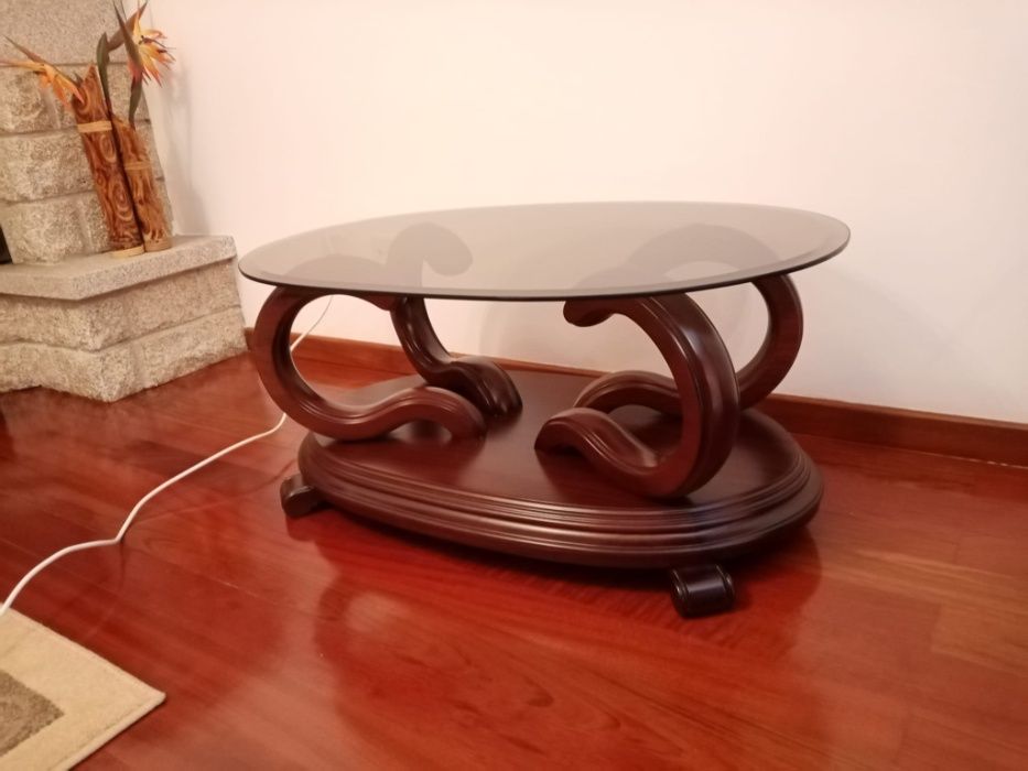 Mesa de apoio sofa madeira maciça--- NOVA