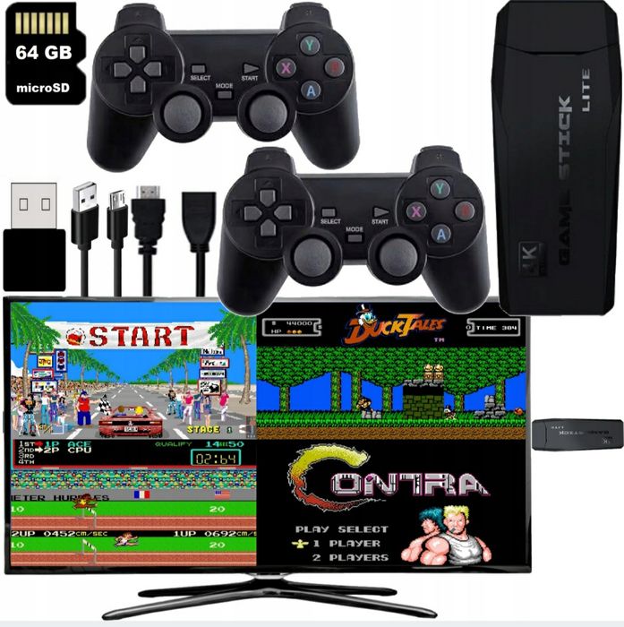 Konsola do gier HDMI + 2 pady bezprzewodowe + 20000 gier