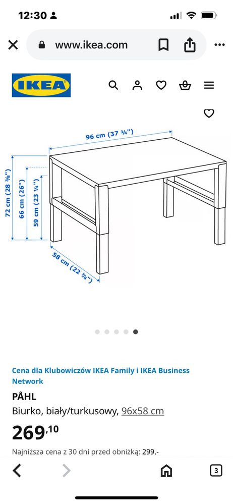 Biórko regulowane Ikea z nadstawką