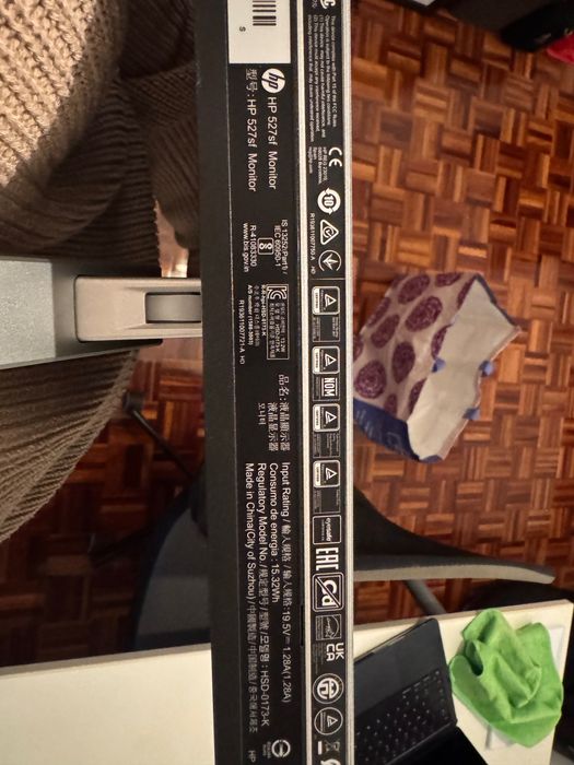 Monitor HP - ecrã partido