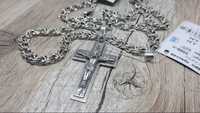 Серебряная цепочка и крестик Ланцюжок хрестик срібло 925