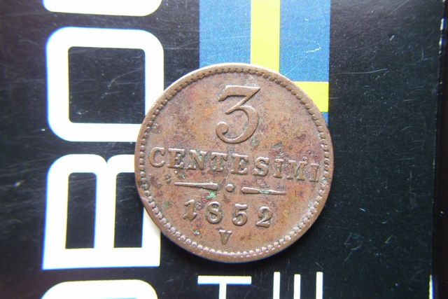 Stare monety 3 centesimi 1852 Lombardia-Wenecja