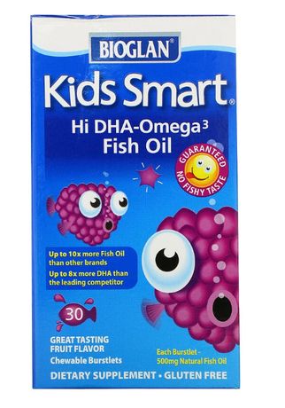 Bioglan, Умные детки, Рыбий жир с высоким содержанием Омега-3