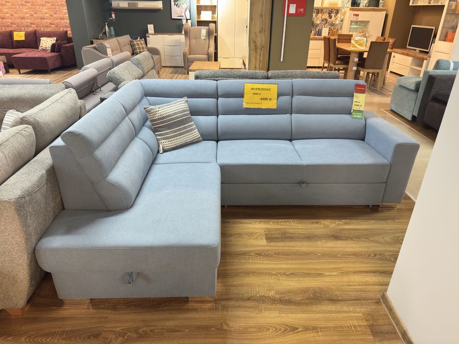 Naroznik Mateo 2 Liveo funkcja spania pojemnik niebieski błekitny