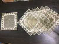 Оригинальные салфетки ручной работы, вышивка по сетке