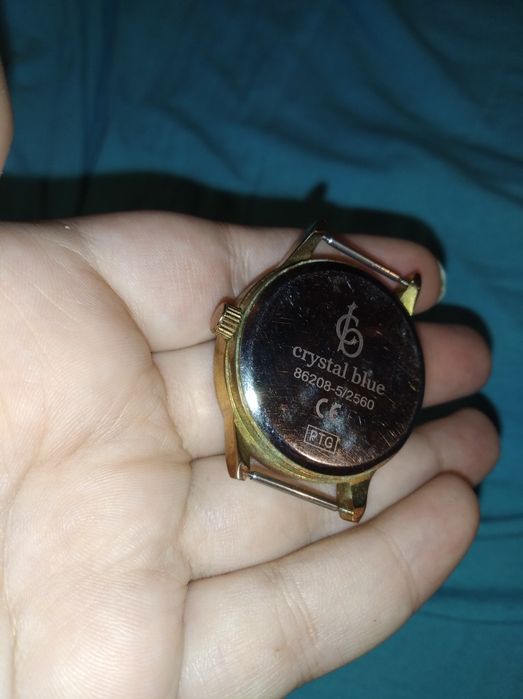 Наручные часы Crystal Blue синие женские блестящие с камнями