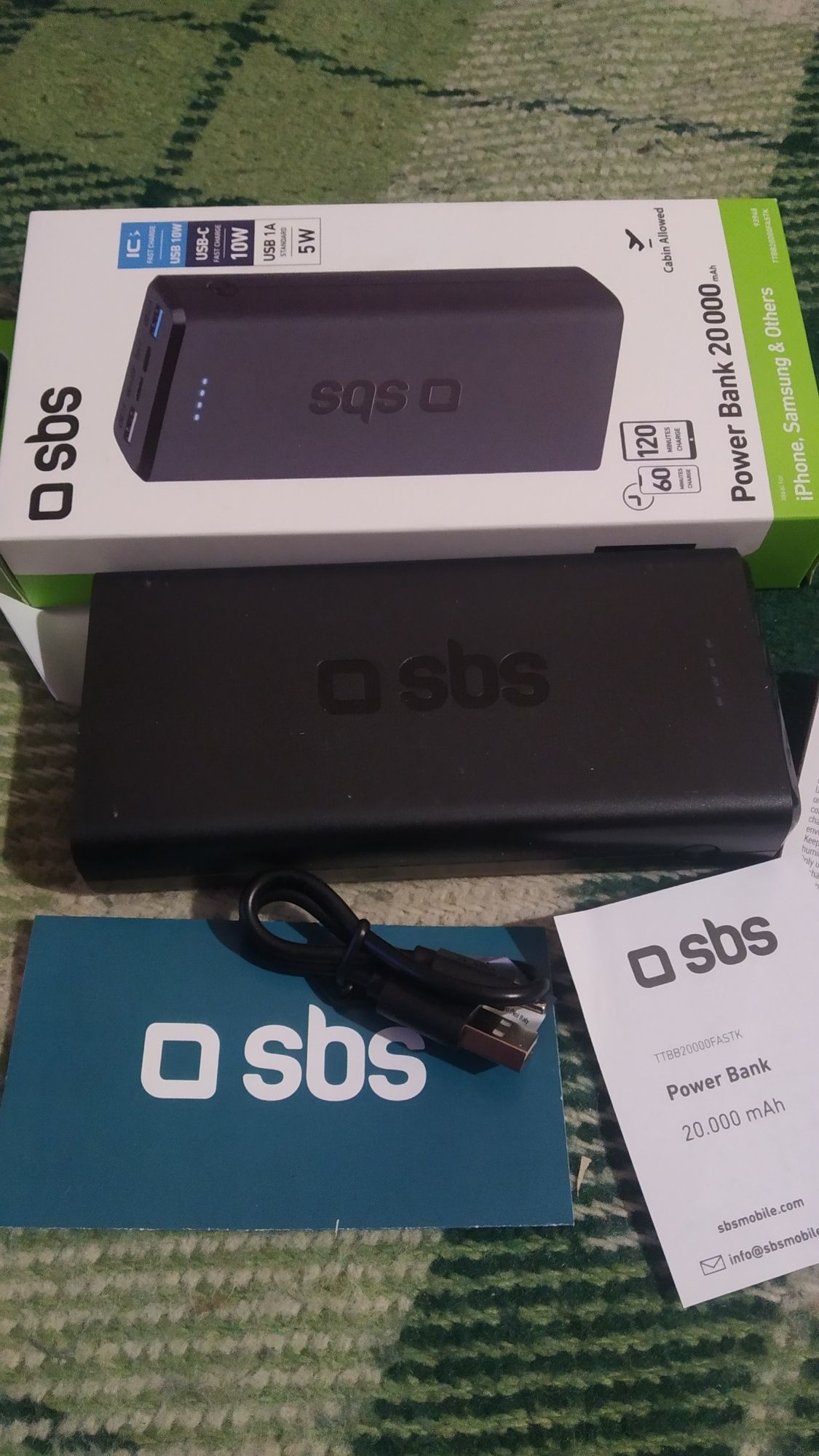 SBS Павербанк Power Bank 20000 Пауэрбанк