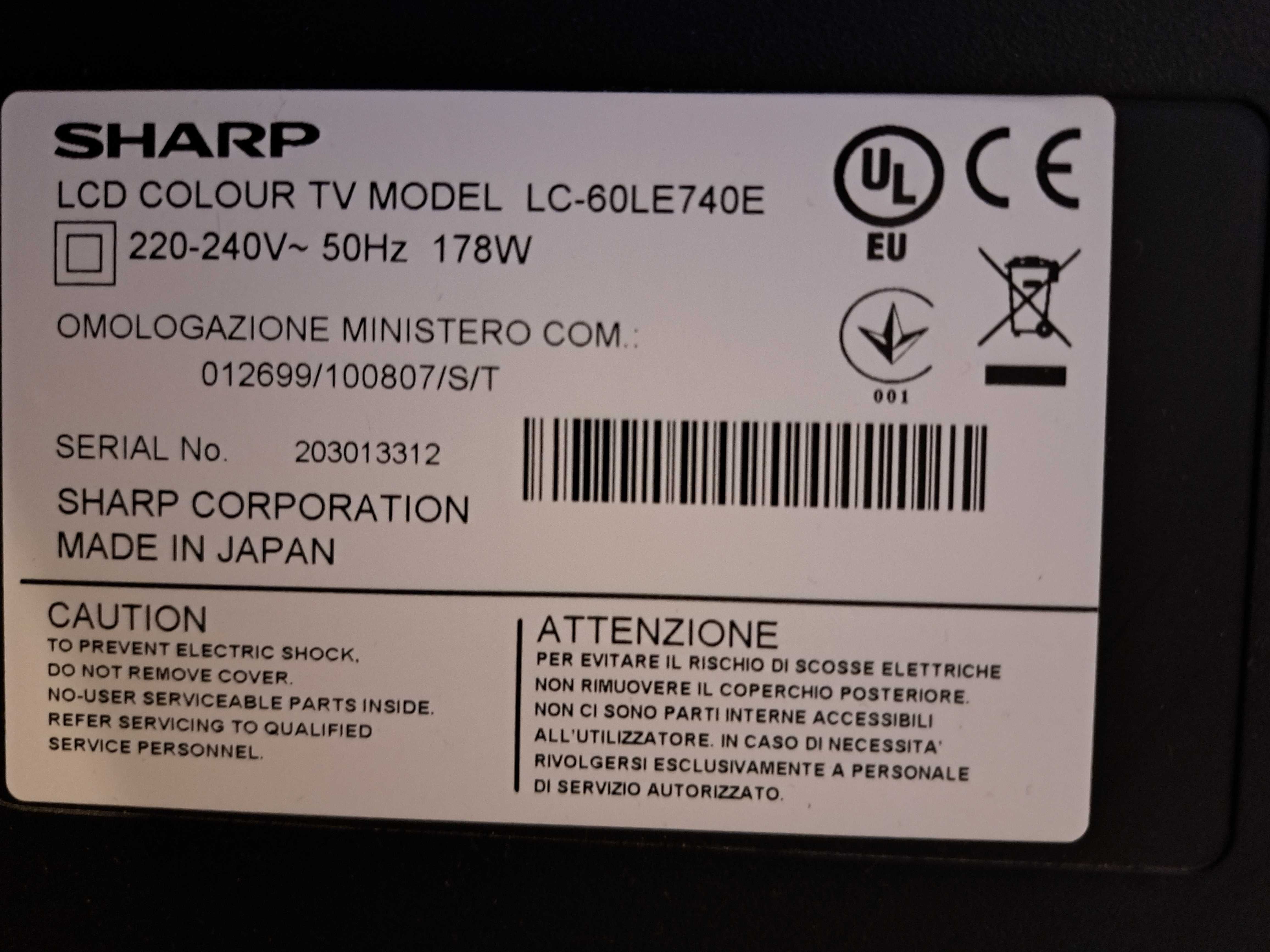 Sharp LC-60LE740E  60"