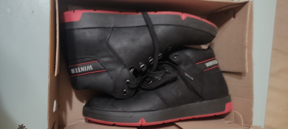 Чоловічі зимові шкіряні черевики. Мужские зимние ботинки.