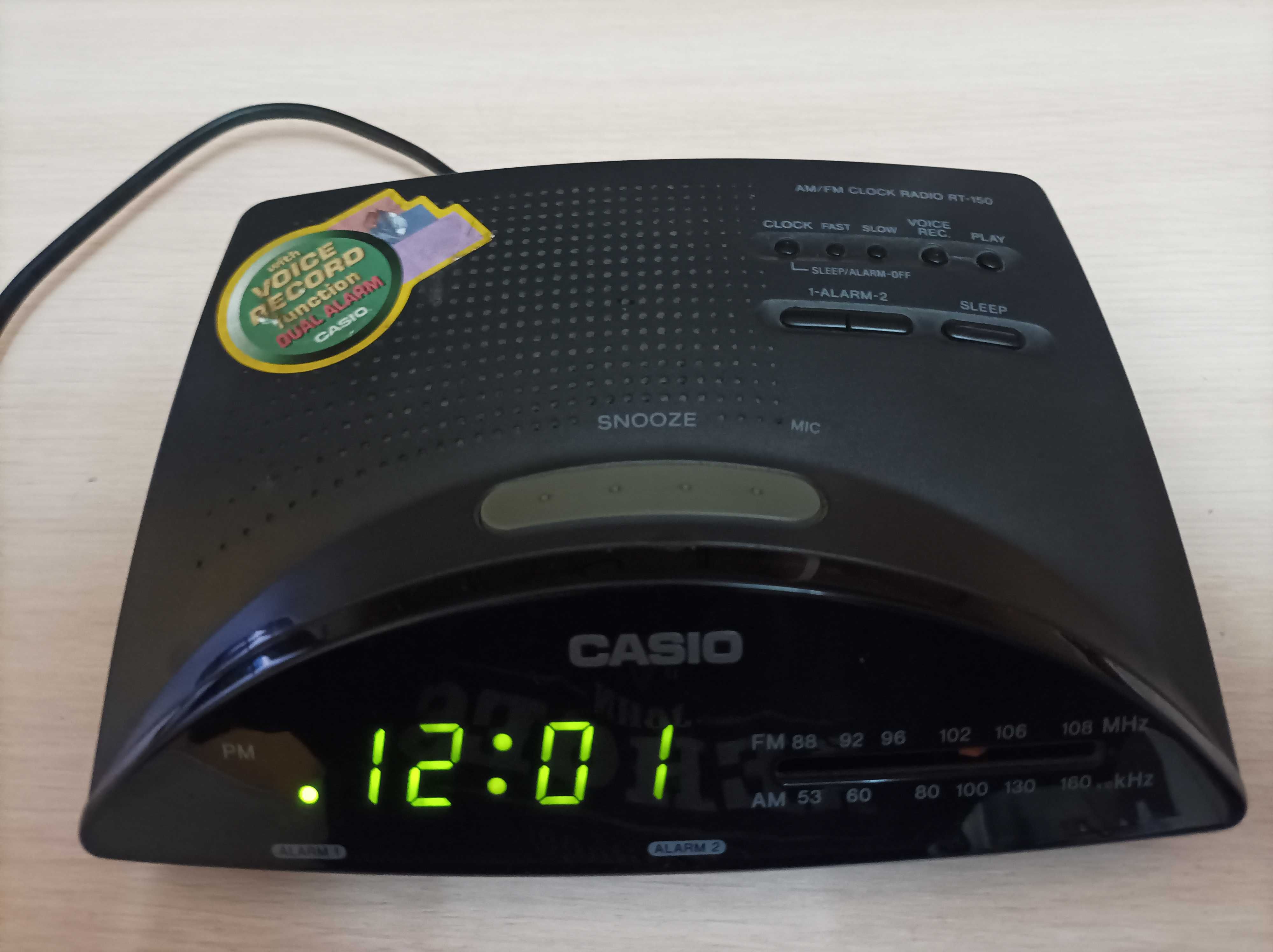 Часы, радио, будильник CASIO RT-150