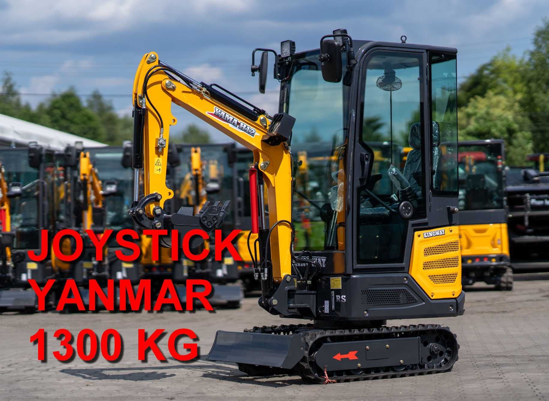 Minikoparka Kingway YAMA H12K z KABINĄ KUBOTA + JOYSTICK 1250 KG