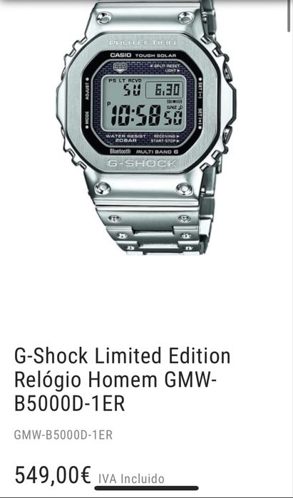 Casio relogio - GMW- B5000D-1ER
