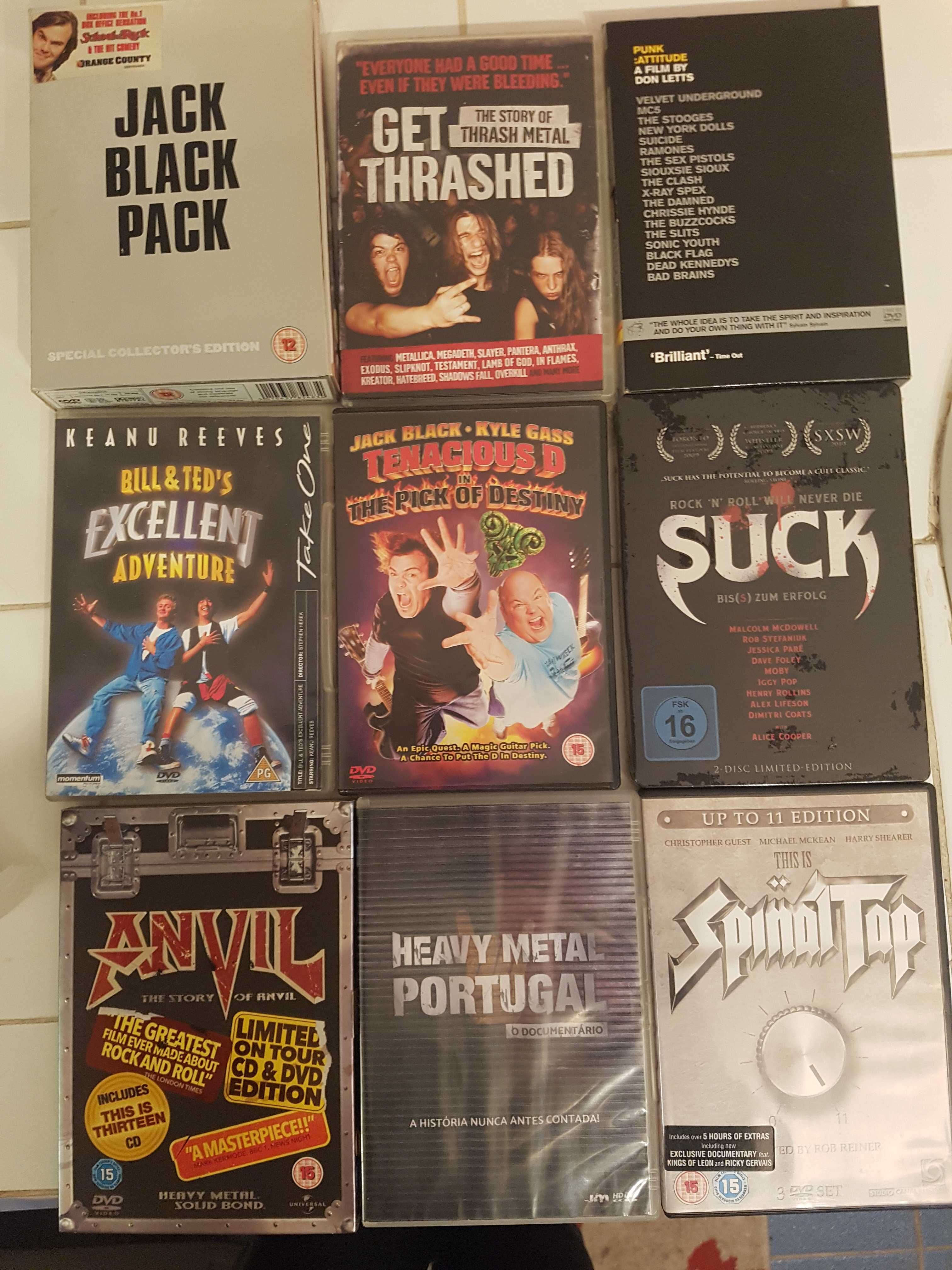 DVD Filmes, Documentários, Punk, Heavy Metal