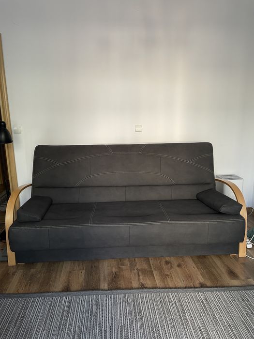 Wersalka dwa fotele fińskie finka grafit sofa rozkładana zestaw wypocz