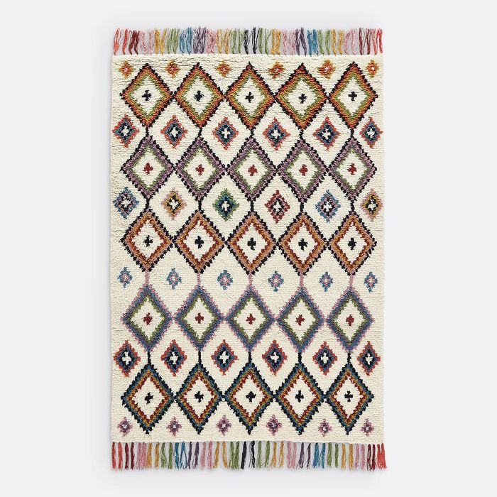 Tapete estilo berbere bordado em lã 160cm X 230cm La Redoute