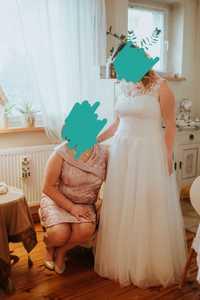 Suknia ślubna z tiulem włoskim idealna na duży biust