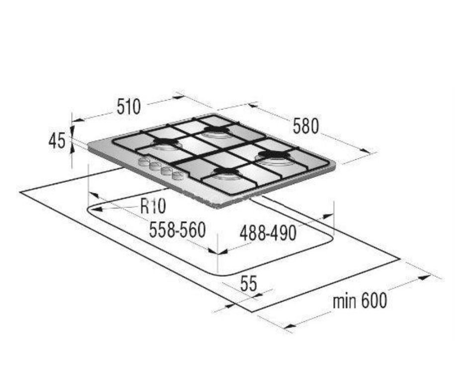 Варильна поверхня газова Gorenje G 6N41 IW