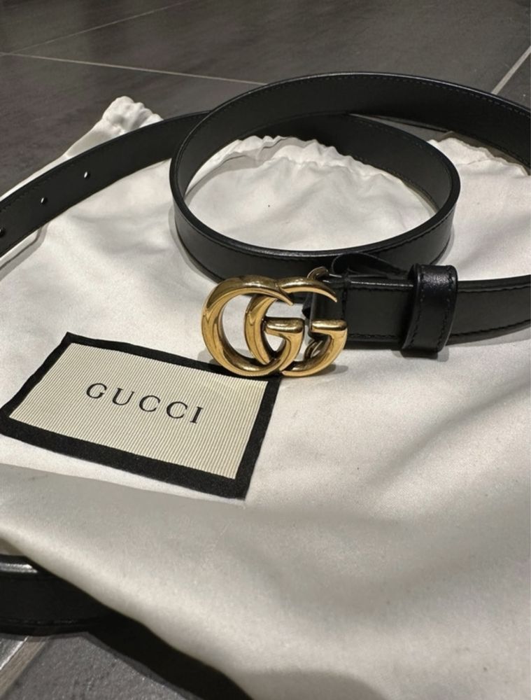 Pasek Gucci czarny