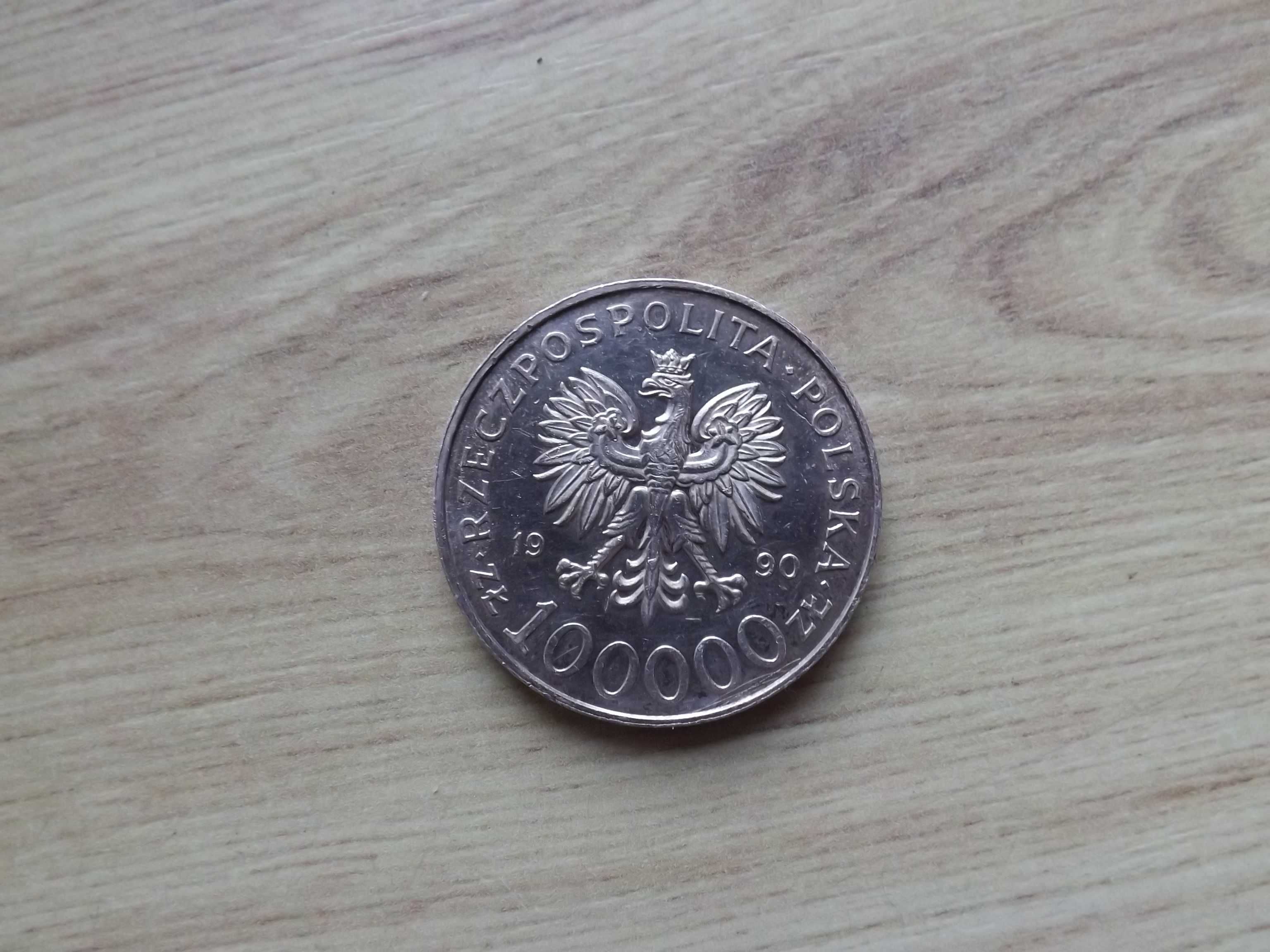 Moneta Solidarność srebrna 100000