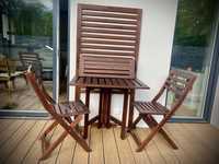 Dwa krzesła i stół do ogrodu na taras