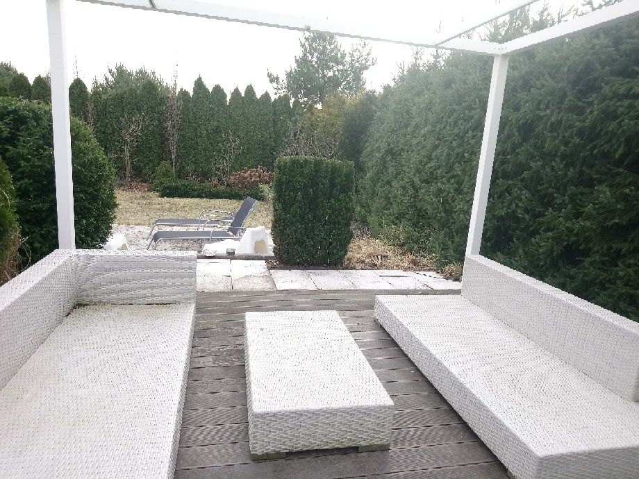 Pergola aluminiowa 4m / 4m  biała najwyższą jakość znastrojowym oświet