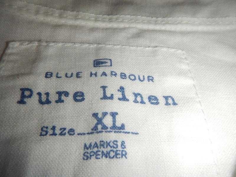 Лляна теніска сорочка marks&spencer p.xl 100% льон