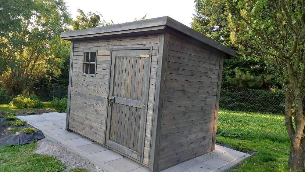 Domek narzędziowy ogrodowy 3 x 2m z dachem krokwiowym, szopa ogrodowa