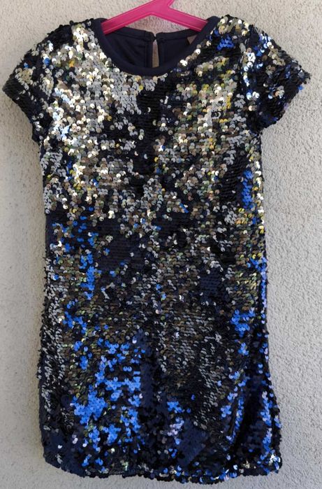 Cekinowa sukienka dla dziewczynki 116, andrzejki, sylwester, cekiny