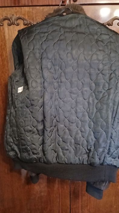 Кожаная демисезонная мужская куртка авиатор, размер 48-50