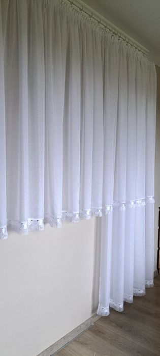 Firanka Zestaw pięknych firanek balkonowych