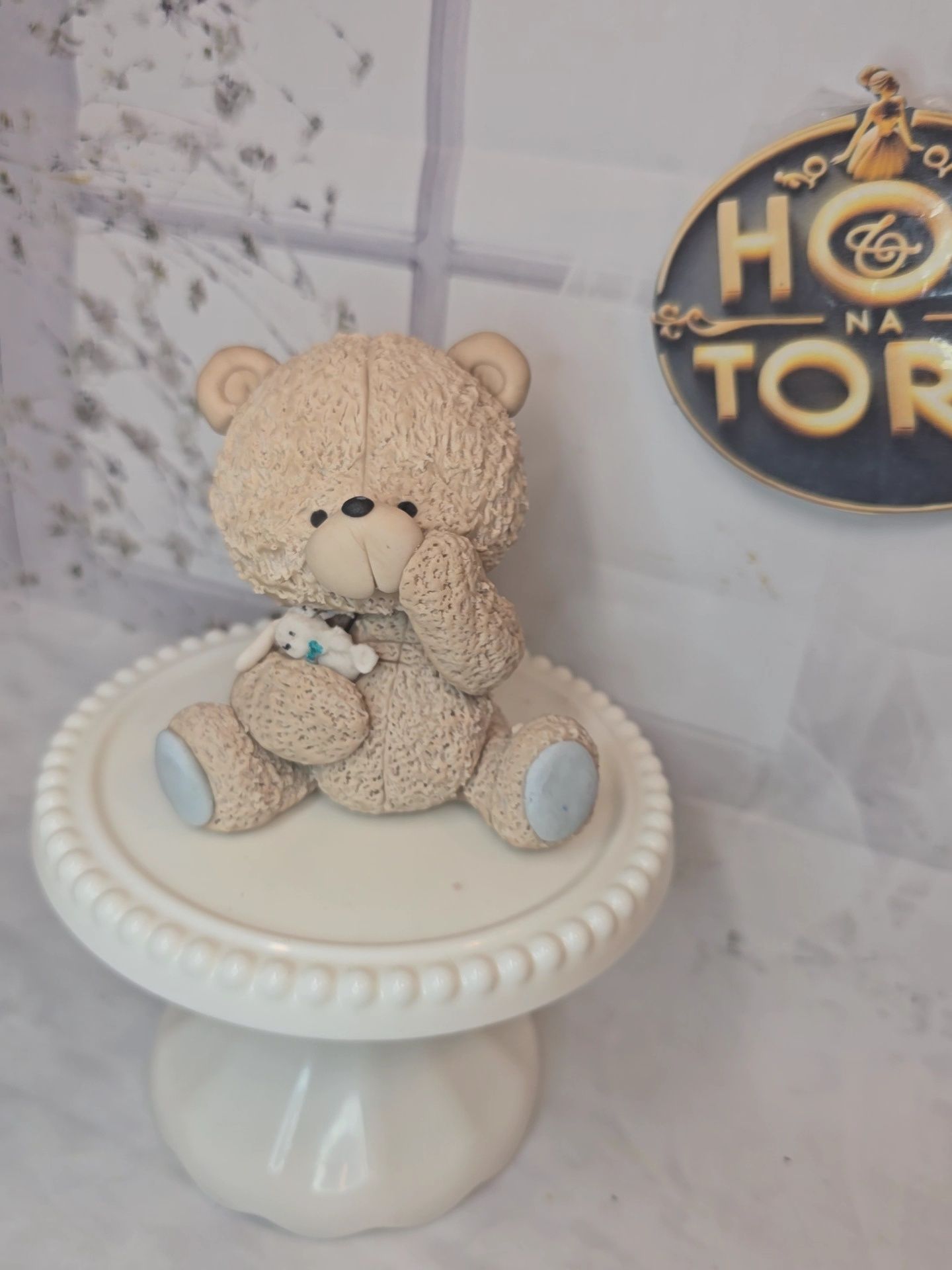 Figurka misia na tort dekoracja z masy cukrowej