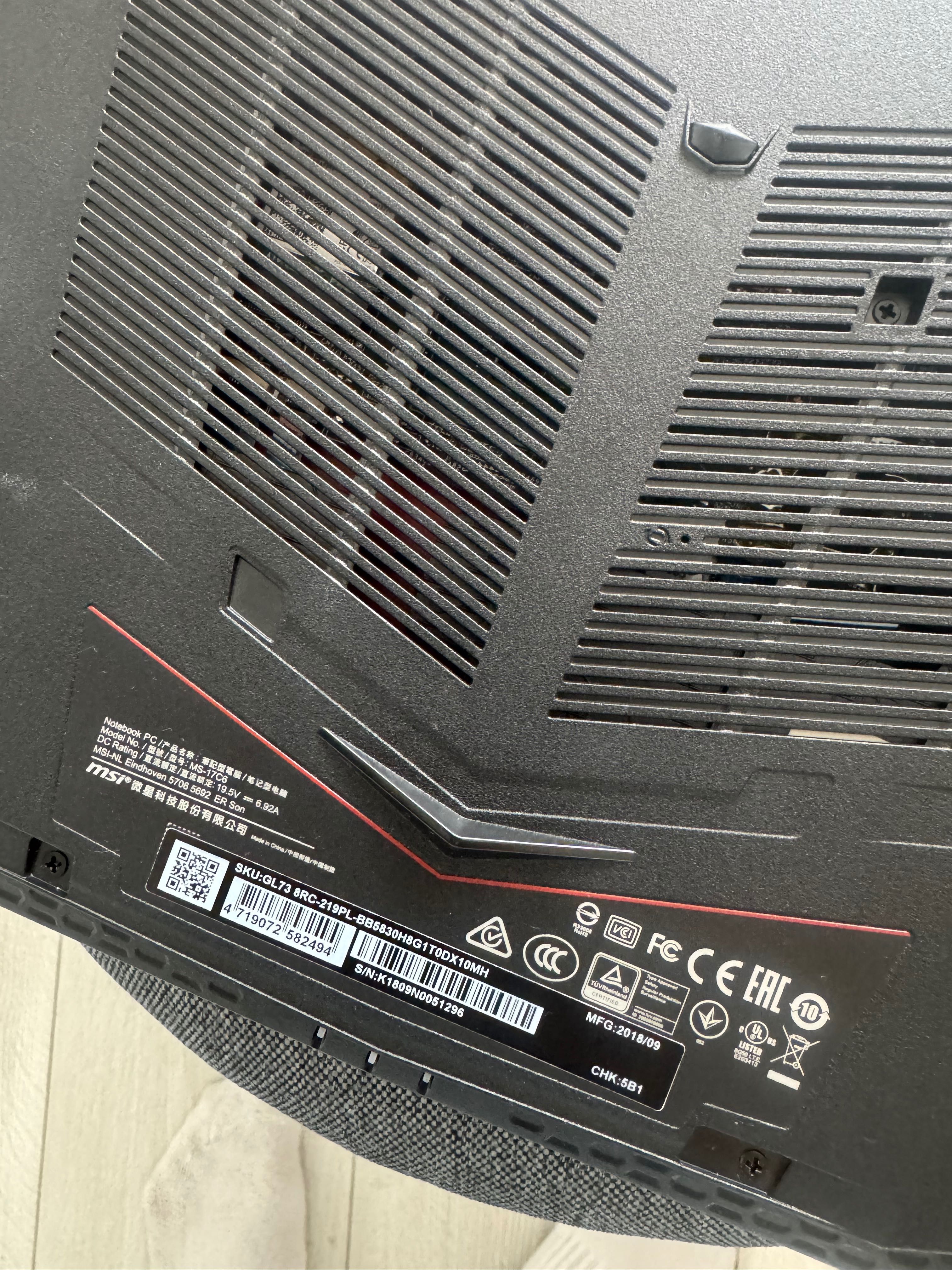 Laptop Gamingowy MSI MS-17C6 GL73 8RC