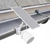 WASSERSTEIN Uchwyt rynnowy 2w1 na panel solarny kamere Google Nest Cam