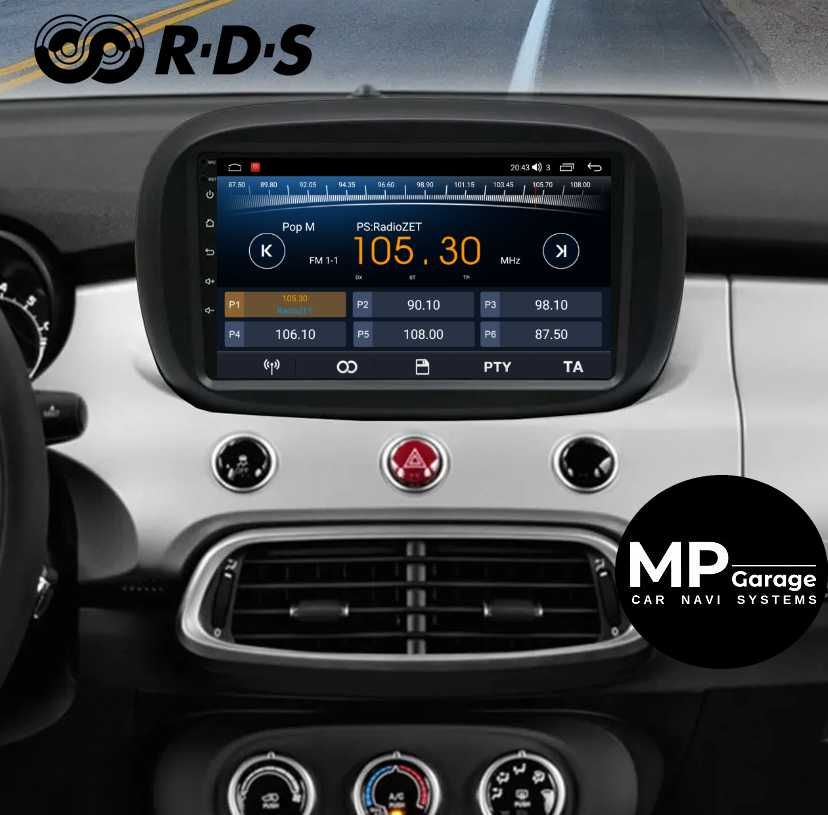 Radio FIAT 500X Nawigacja Android CarPlay/AA Qled Montaż Gwarancja!