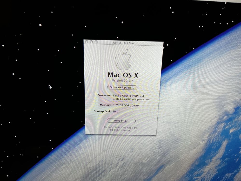Powermac G4 MDD 2x1ghz 1,25gb ddr1 macos10.5.7 MEGA RZADKI (macos9)